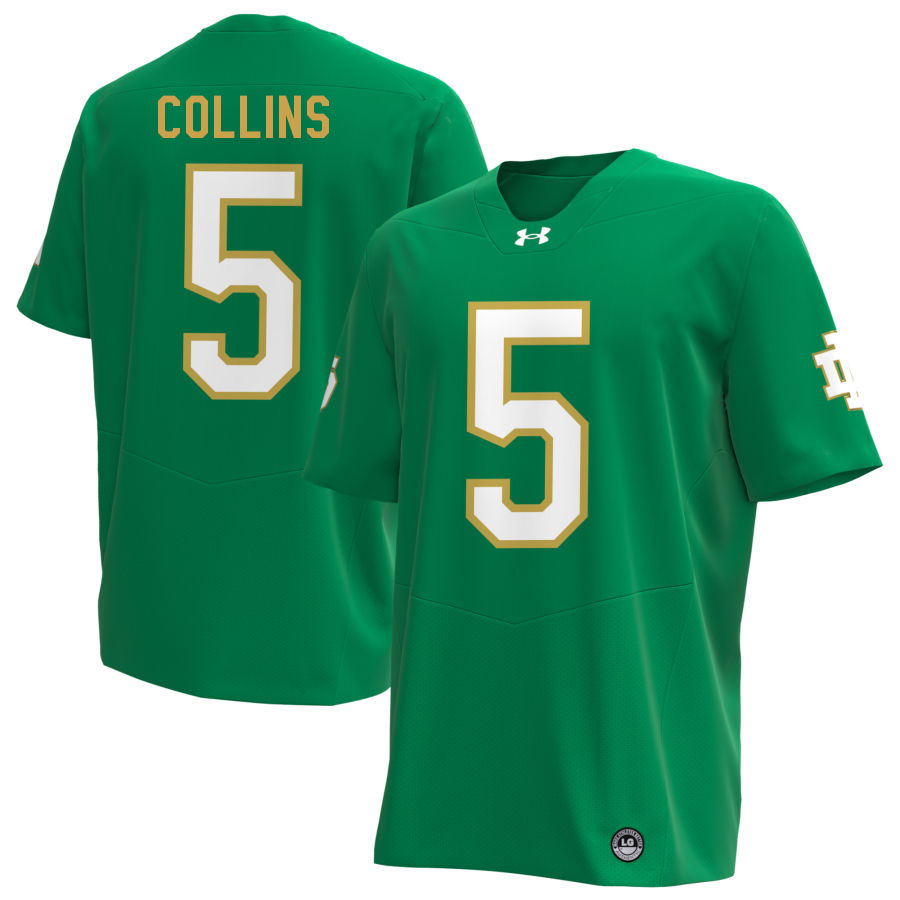 Beaux Collins Notre Dame Jerseys, UND Fighting Irish College Football Apparels Stitched-Green